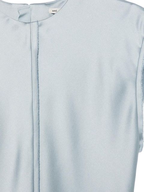 AMI Paris frayed midi dress - Blue - zdjęcie produktu nr 2