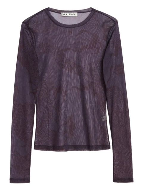 OUR LEGACY print long-sleeve top - Purple - zdjęcie produktu nr 1