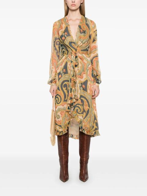 ETRO paisley-print midi dress - Neutrals