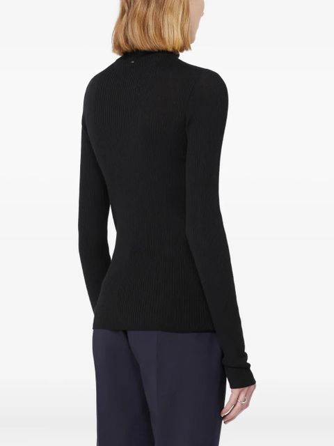 Sportmax ribbed turtleneck top - Black