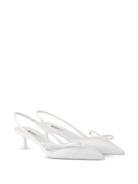 Prada leather slingback pumps - White - zdjęcie produktu nr 2