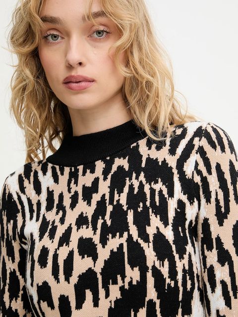 Answear.LAB sweter i spódnica damski kolor beżowy