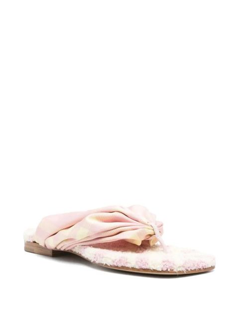 Burberry check thong sandals - Pink - zdjęcie produktu nr 2