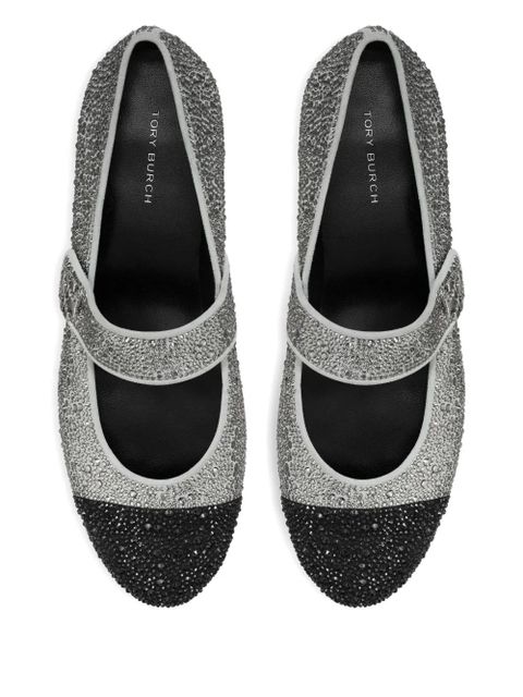 Tory Burch 25mm cap-toe crystal Mary Jane pumps - Silver - zdjęcie produktu nr 2