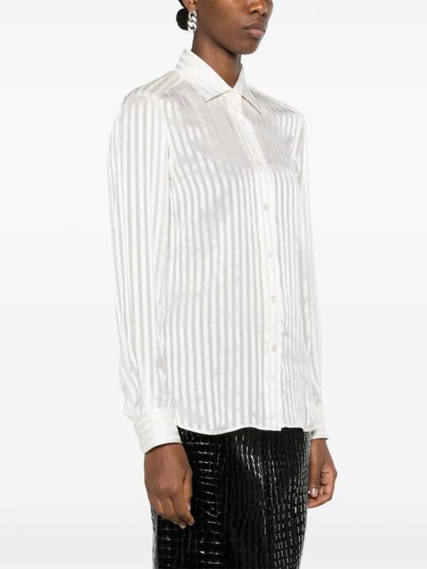 TOM FORD striped silk shirt - White