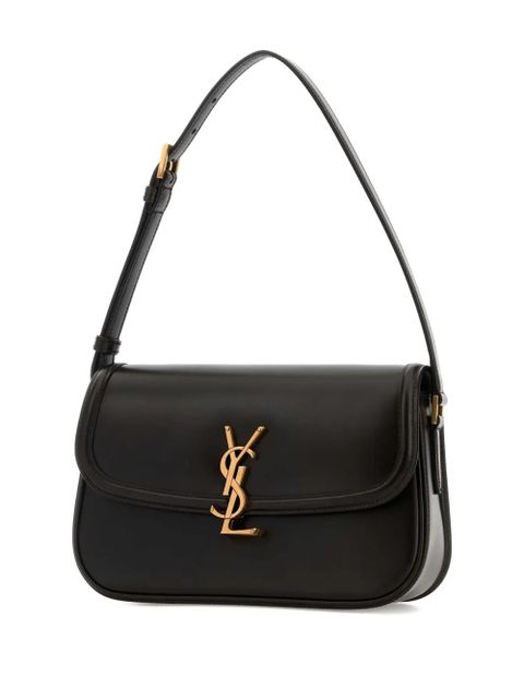 Saint Laurent small Solferino logo shoulder bag - Brown