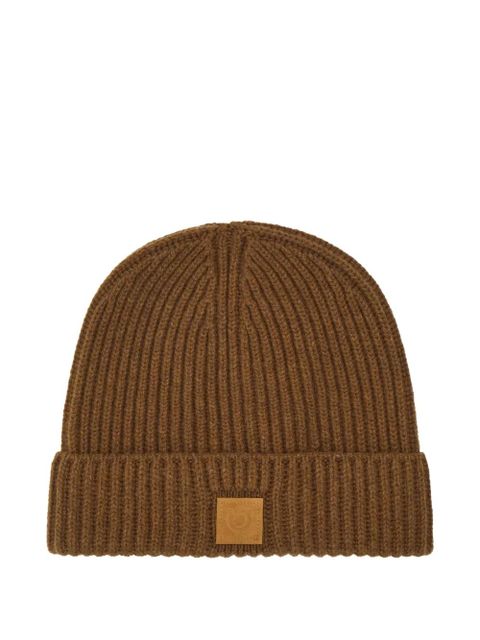 Ferragamo ribbed-knit beanie - Brown - zdjęcie produktu nr 1
