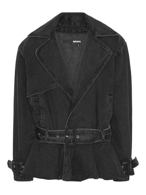 ROTATE BIRGER CHRISTENSEN denim biker jacket - Black - zdjęcie produktu nr 1