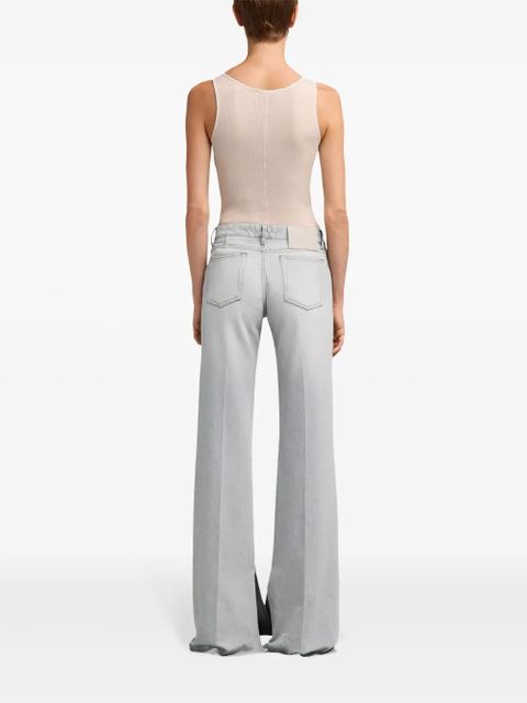 AMI Paris high-rise wide-leg jeans - Grey