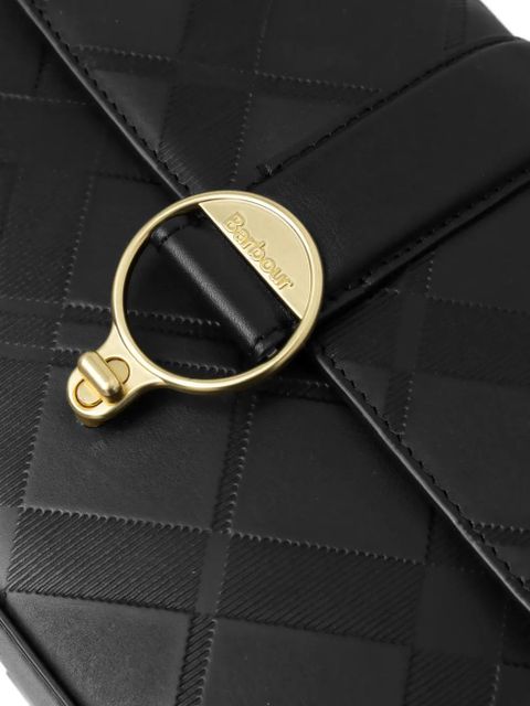 Barbour Rosa Deboss quilted buckle cross body bag - Black