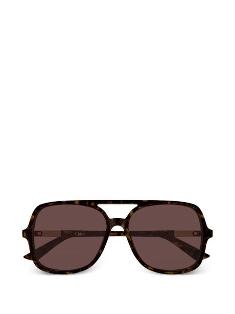 Chloé Eyewear Judy oversized-frame sunglasses - Brown - zdjęcie produktu nr 1