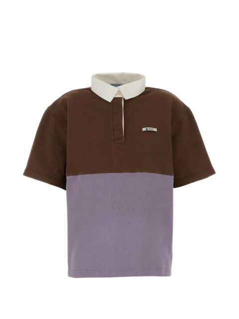 Prada two-tone cotton polo shirt - Brown - zdjęcie produktu nr 1
