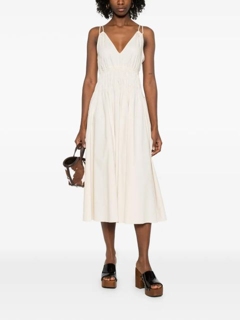 PINKO Amie gathered midi dress - Neutrals - zdjęcie produktu nr 2