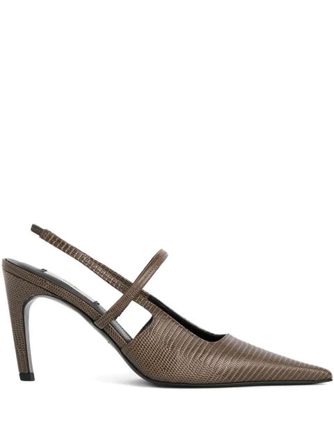 TOTEME embossed slingback pumps - Brown - zdjęcie produktu nr 1