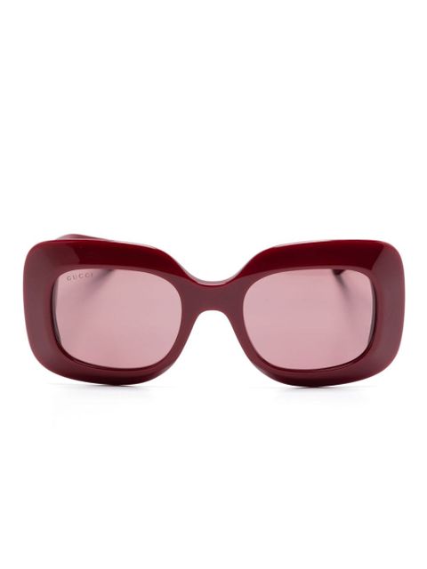 Gucci Eyewear rectangle-frame sunglasses - Brown - zdjęcie produktu nr 1