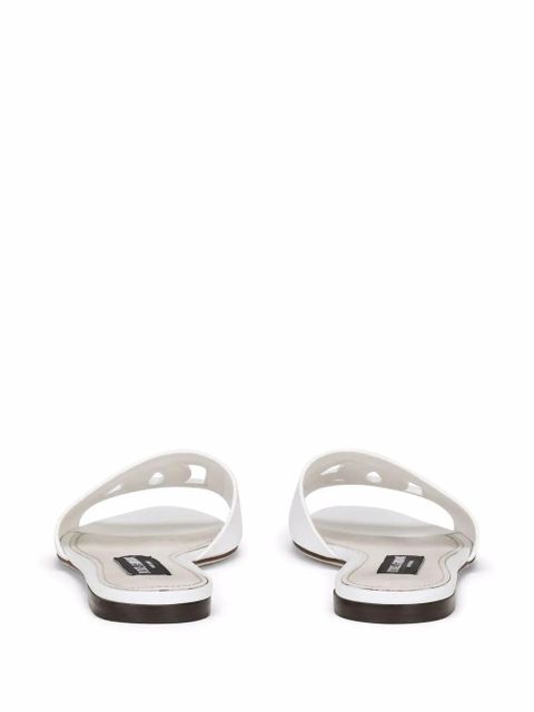 Dolce & Gabbana DG Logo leather sandals - White