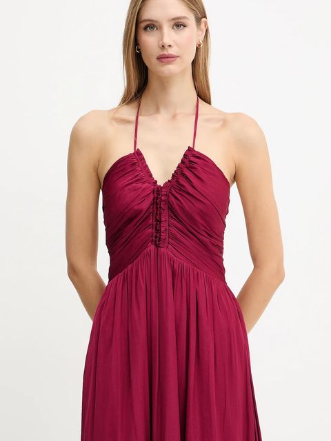 Morgan sukienka kolor bordowy mini rozkloszowana ROCE