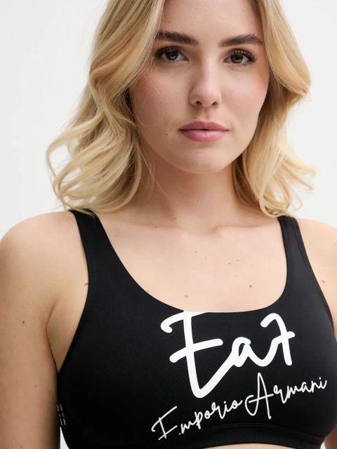 EA7 Emporio Armani dwuczęściowy strój kąpielowy kolor czarny miękka miseczka AF12210.7W000287