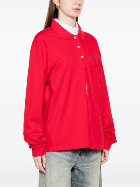 Prada long-sleeve piqué polo shirt - Red
