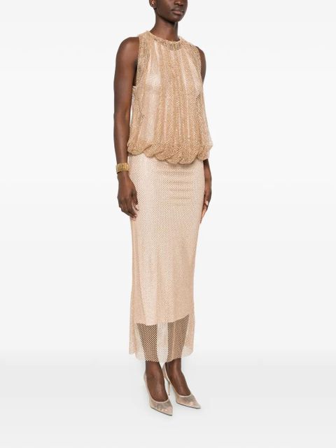 Sportmax crystal-emebllishment midi dress - Neutrals
