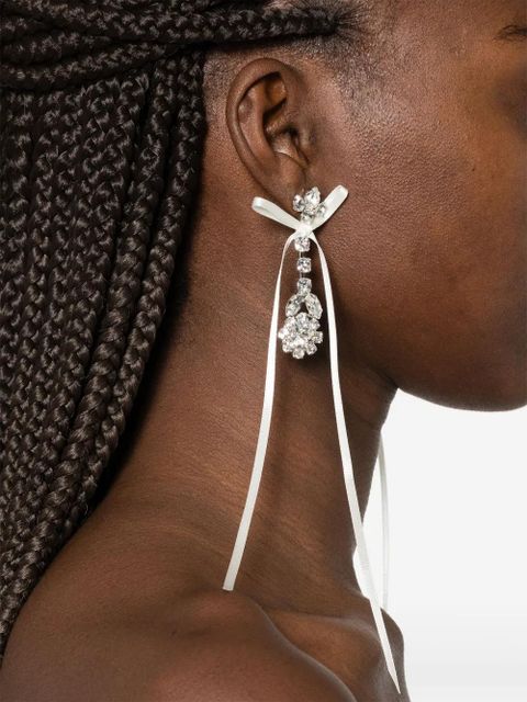 Simone Rocha Bow Ribbon drop earrings - White - zdjęcie produktu nr 2