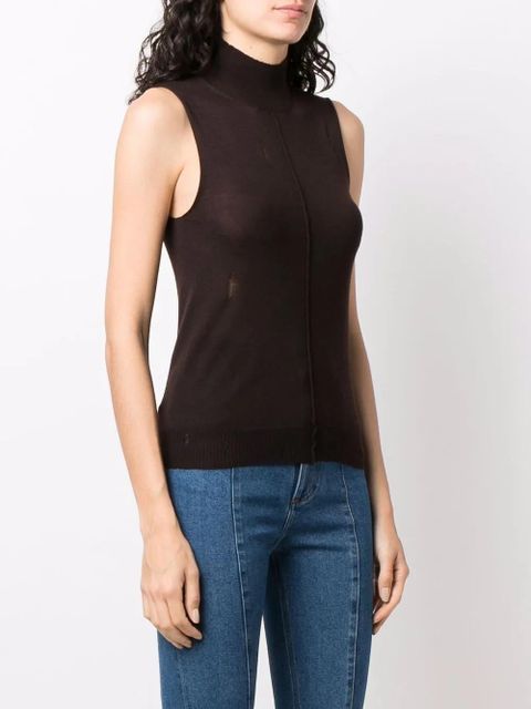 AMIRI high neck cashmere vest - Brown