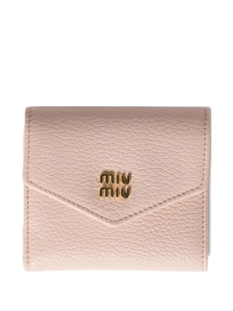 Miu Miu logo-plaque leather wallet - Pink - zdjęcie produktu nr 1