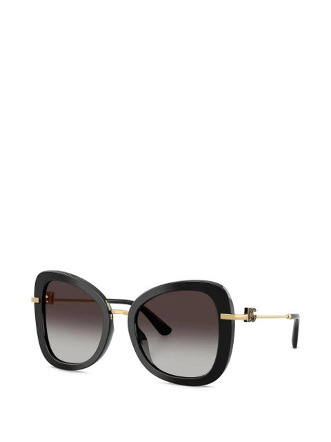 Dolce & Gabbana logo oversize-frame sunglasses - Black - zdjęcie produktu nr 2