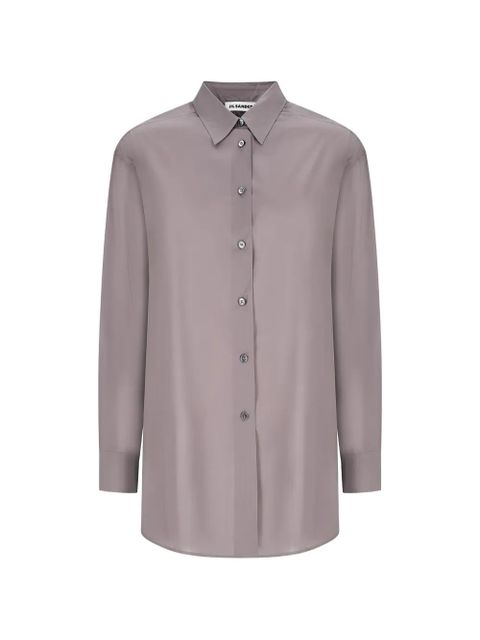 Jil Sander drop-shoulder button-up shirt - Grey - zdjęcie produktu nr 1