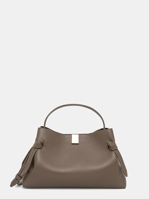 Yuzefi torebka skórzana GYOZA kolor szary YUZSS25-HB-GZ-L052 - zdjęcie produktu nr 1