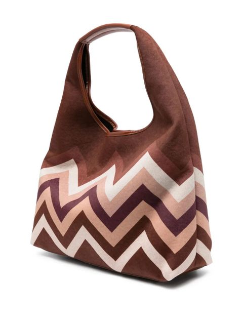 Missoni chevron-pattern shoulder bag - Red