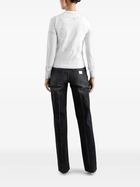 Dolce & Gabbana DNA lace-detailing cardigan - White