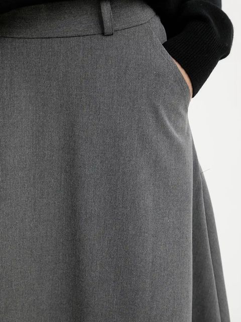 Answear.LAB spódnica kolor szary maxi rozkloszowana - zdjęcie produktu nr 2