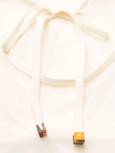 TOTEME high-neck criss-cross straps swimsuit - Neutrals