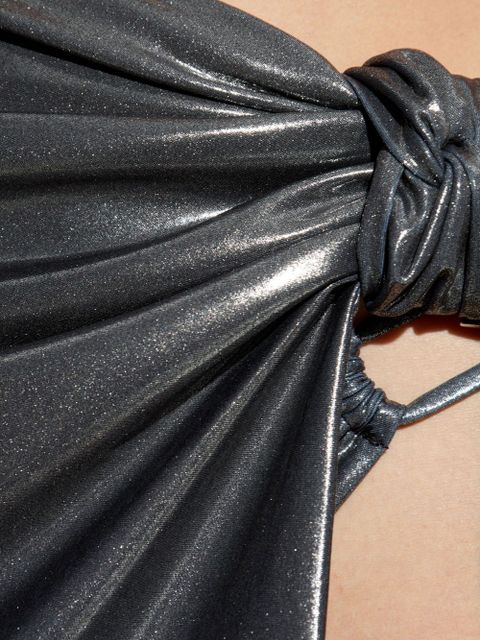 MISBHV ruched-detailing mini skirt - Silver