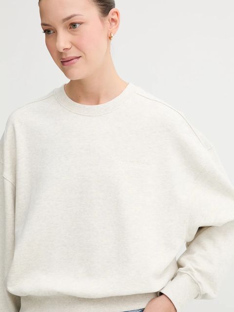 Calvin Klein bluza bawełniana damska kolor szary z aplikacją LV044C209G