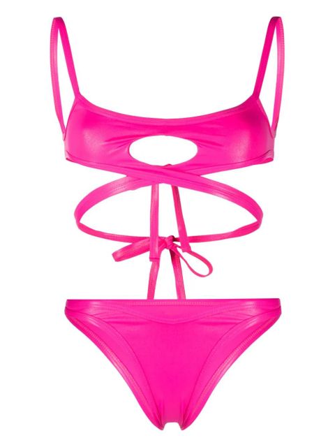 The Attico cut-out wraparound bikini - Pink - zdjęcie produktu nr 1