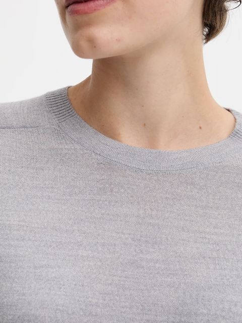 United Colors of Benetton sweter wełniany damski kolor szary lekki 11AHD10CV - zdjęcie produktu nr 2