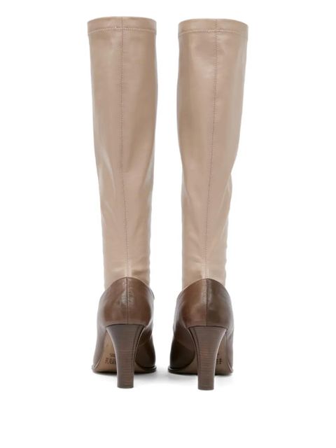 MM6 Maison Margiela knee-high leather boots - Brown