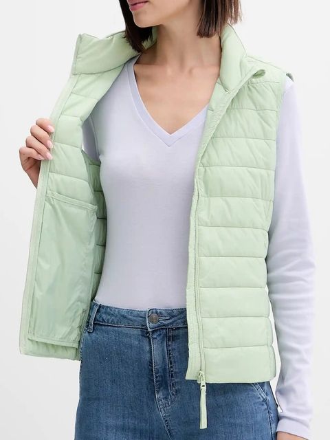 United Colors of Benetton bezrękawnik damski kolor zielony przejściowy 2TWDDJ00V