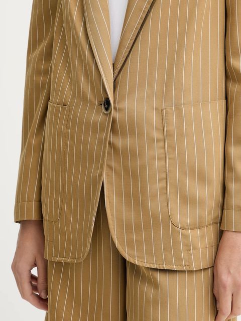 MAX&Co. marynarka kolor żółty jednorzędowa wzorzysta 2526046061200