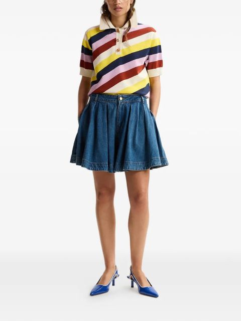 Essentiel Antwerp Jollow striped polo top - Neutrals - zdjęcie produktu nr 2