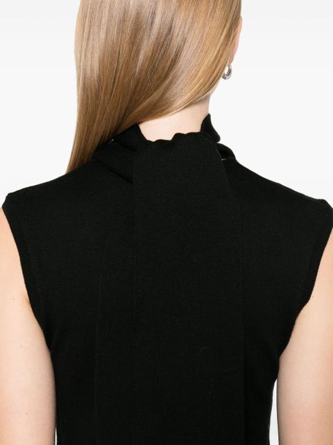TOTEME scarf-detailing sleeveless top - Black