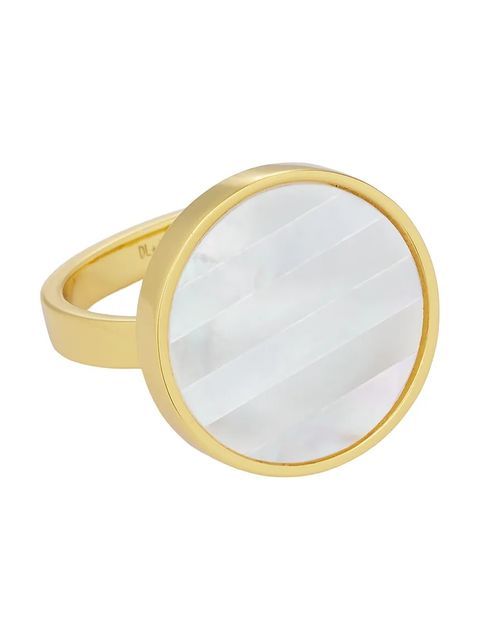 Design Letters pierścionek ze srebra pokrytego złotem - zdjęcie produktu nr 2