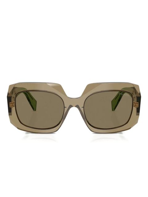 Prada Eyewear Symbole oversized-frame sunglasses - Brown - zdjęcie produktu nr 2