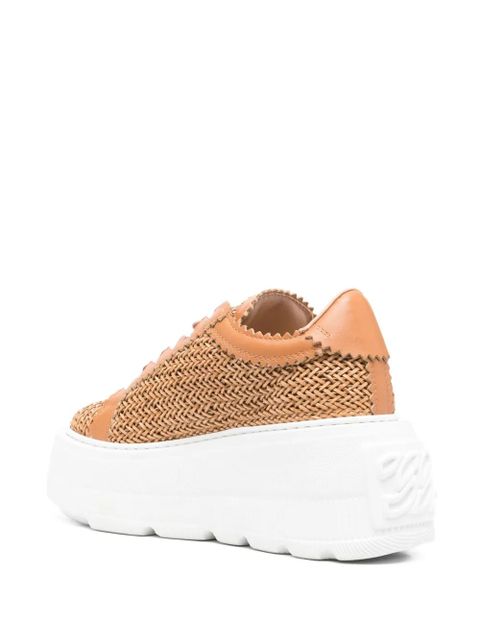 Casadei Nexus Hanoi woven platform sneakers - Brown - zdjęcie produktu nr 2