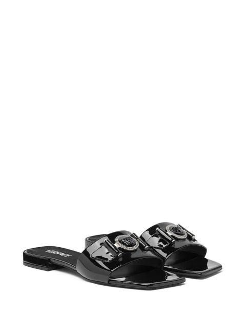 Versace Medusa patent-finish leather sandals - Black - zdjęcie produktu nr 2
