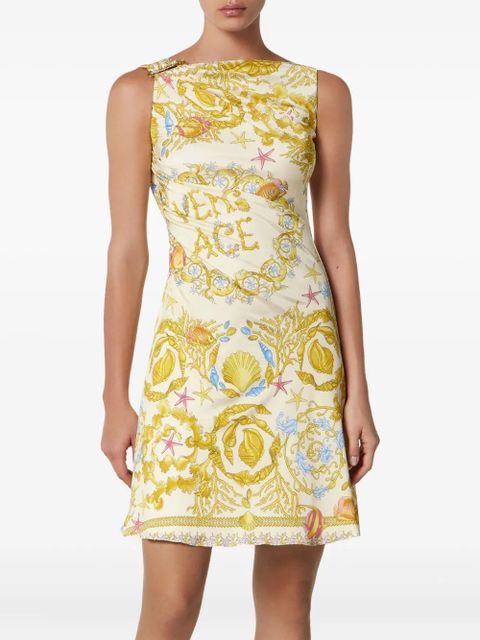 Versace Underwater Barocco mini dress - Yellow