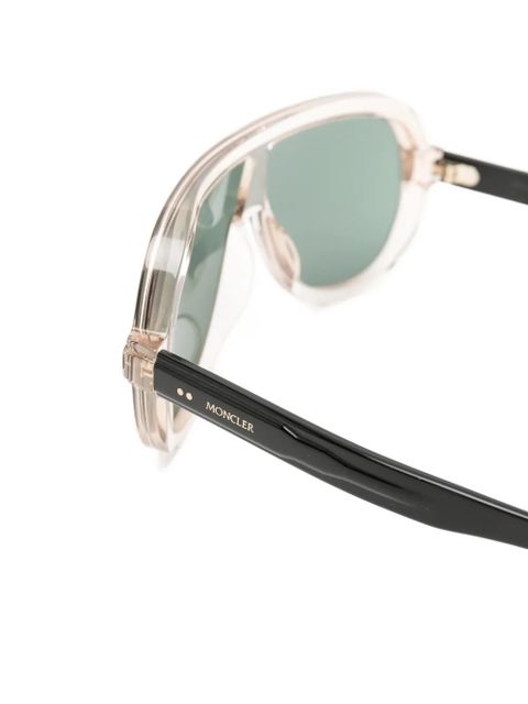 Moncler Eyewear Sunsette transparent-frame geometric-frame sunglasses - Neutrals