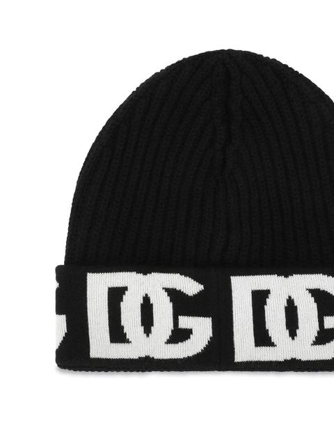 Dolce & Gabbana jacquard logo beanie hat - Black - zdjęcie produktu nr 2